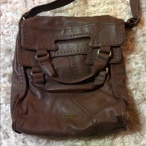 Lucky brand brown cross body bag